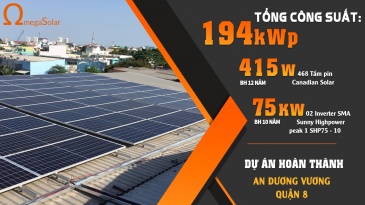 Rooftop Solar Power Project 194 kWp An Duong Vuong - District 8